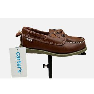 Carter’s Toddler Boys Boat Shoes Size 7-9 Brown Slip-On Casual Classic Style